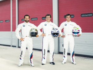 Freuen sich auf den Start in Spa: BMW Werksfahrer Bruno Spengler, Alessandro Zanardi, Timo Glock. (Werksfoto)