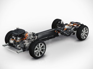 Volvo XC90 Twin Engine Antriebsstrang: Der Twin Engine-Antriebsstrang macht das SUV je nach gewähltem Fahrmodus zu einem Plug-in-Elektroauto, einem Hybridfahrzeug oder einem Hochleistungsfahrzeug. (Werksfoto)