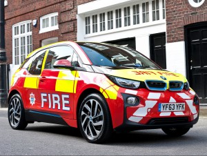 Die Londonder Feuerwehr verlässt neuerdings sich bei ihren Einsätzen auf den BMW i3. (Werksfoto)