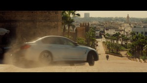 Und Action: Der neue BMW M3 mit höchster Performance in atemberaubenden Fahrzeugstunts in Marokko. (Werksfoto)